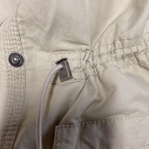 Chicos Cotton Metallic Blend Long Sleeve Field Jacket Utility Coat - Picture 4 of 16